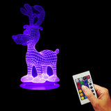 Christmas Elk Deer 3D LED LAMP -  - TheLedHeroes