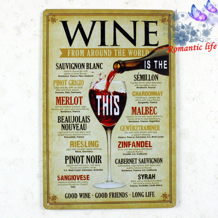 Vintage Wine Wall Sign -  - TheLedHeroes