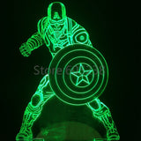 Captain America 3D LED LAMP -  - TheLedHeroes