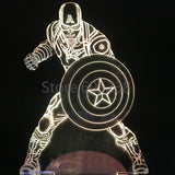 Captain America 3D LED LAMP -  - TheLedHeroes