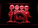 The Beatles Drum Band Bar LED Sign - Red - TheLedHeroes