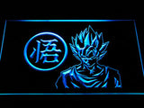 Dragon Ball Z GT Super Saiya Son Goku 2 LED Sign - Blue - TheLedHeroes