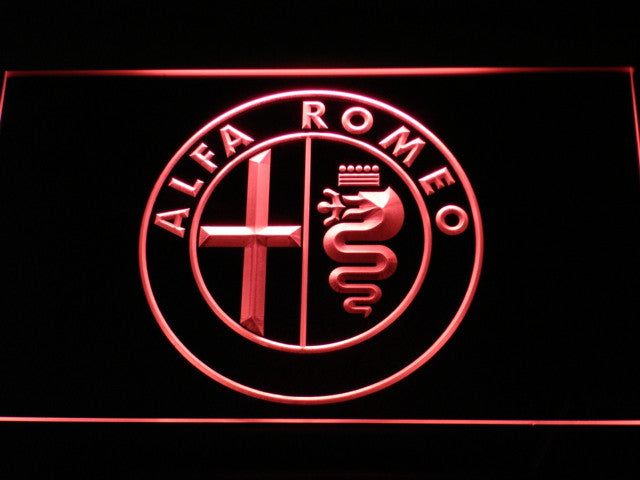 Alfa Romeo LED Sign - Red - TheLedHeroes
