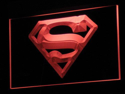 Superman Hero Cave LED Sign - Red - TheLedHeroes