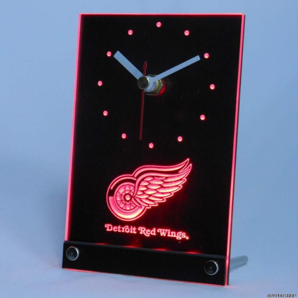 Detroit Red Wings Desk LED Clock -  - TheLedHeroes