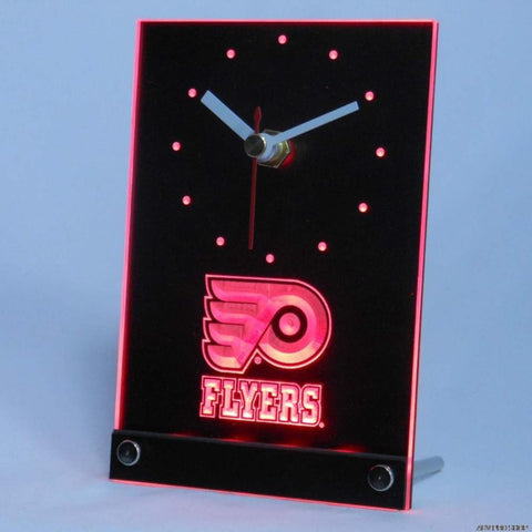 Philadelphia Flyers Desk LED Clock -  - TheLedHeroes