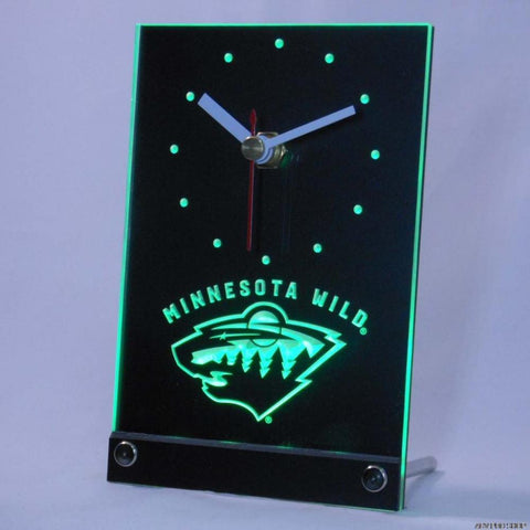 Minnesota Wild Desk Clock -  - TheLedHeroes