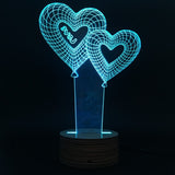 Double Love Balloon 3D LED LAMP -  - TheLedHeroes