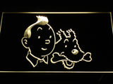 Tintin and Snowy Adventures Comic LED Sign - Multicolor - TheLedHeroes