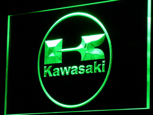 Kawasaki Racing Motorcylce LED Sign - Green - TheLedHeroes