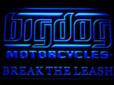Big Dog Motorcycle LED Sign - Blue - TheLedHeroes