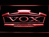 VOX Amplifier Guitar Bass Band LED Sign - Red - TheLedHeroes