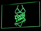 Coors Light Beer Bikini Bar Pub LED Sign - Green - TheLedHeroes
