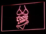 Coors Light Beer Bikini Bar Pub LED Sign - Red - TheLedHeroes