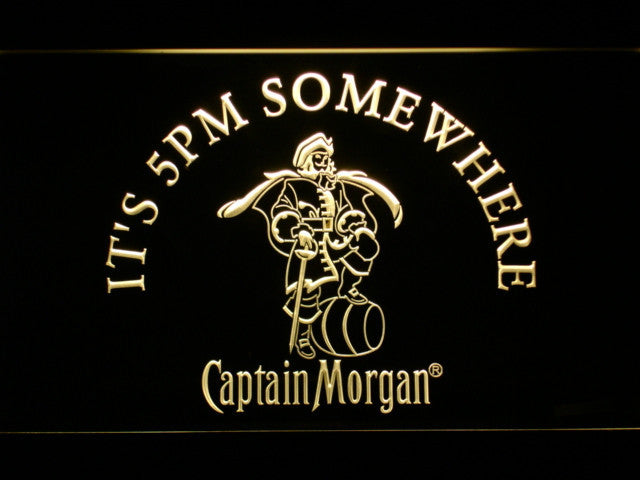Captain Morgan IT's 5 pm Somewhere LED Sign - Multicolor - TheLedHeroes