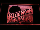 Blue Moon Beer Bar Pub LED Sign - Red - TheLedHeroes