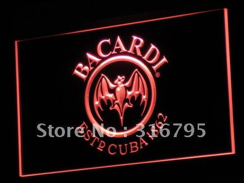 Bacardi Breezer Bat Bar LED Sign - Red - TheLedHeroes