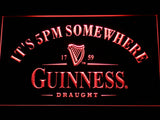 Guinness It's 5 pm Somewhere Bar LED Sign - Red - TheLedHeroes
