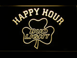 Bud Light Shamrock Happy Hour Beer Bar LED Sign - Multicolor - TheLedHeroes