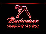 Budweiser Sexy Dancer Happy Hour Bar LED Sign - Red - TheLedHeroes