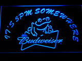 Budweiser Frog It's 5 pm Somewhere LED Sign - Blue - TheLedHeroes