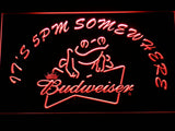 Budweiser Frog It's 5 pm Somewhere LED Sign - Red - TheLedHeroes