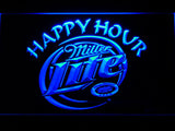 Miller Lite Happy Hour Beer Bar LED Sign - Blue - TheLedHeroes