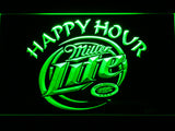 Miller Lite Happy Hour Beer Bar LED Sign - Green - TheLedHeroes