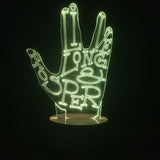 Mr.Spock Hand 3D LED LAMP -  - TheLedHeroes
