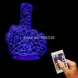 Middle Finger 3D LED LAMP -  - TheLedHeroes