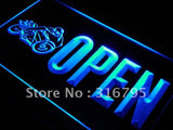 FREE OPEN Motorcycles Auto Shop Car LED Sign - Blue - TheLedHeroes