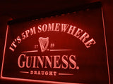 FREE Guinness It's 5 pm Somewhere LED Sign - Red - TheLedHeroes
