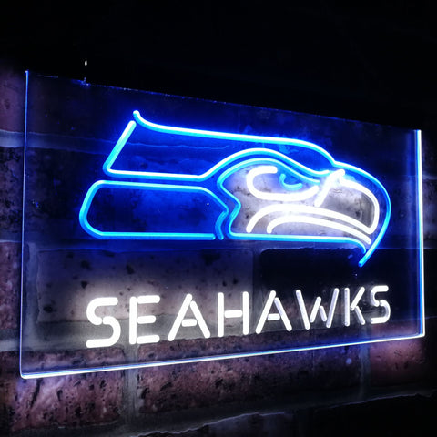 Seattle Seahawks 2 Dual Color Led Sign - Normal Size (12x8.5in) - TheLedHeroes