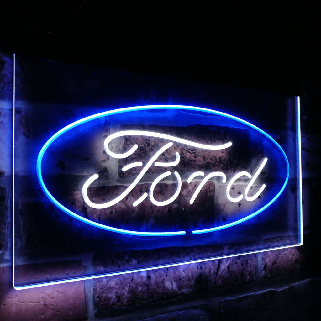 Ford 2 Dual Color Led Sign - Normal Size (12x8.5in) - TheLedHeroes