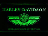 FREE Harley Davidson 100 Years LED Sign - Green - TheLedHeroes