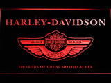 FREE Harley Davidson 100 Years LED Sign - Red - TheLedHeroes
