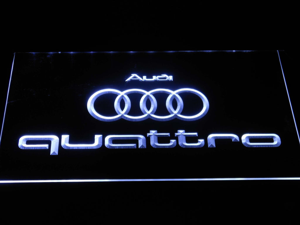 Audi Quattro LED Neon Sign Electrical - White - TheLedHeroes