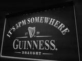 FREE Guinness It's 5 pm Somewhere LED Sign - White - TheLedHeroes