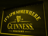 FREE Guinness It's 5 pm Somewhere LED Sign - Yellow - TheLedHeroes